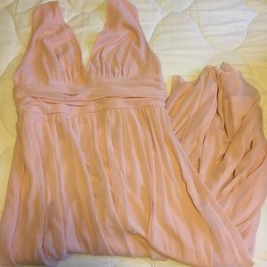 Pastel pink evening gown
